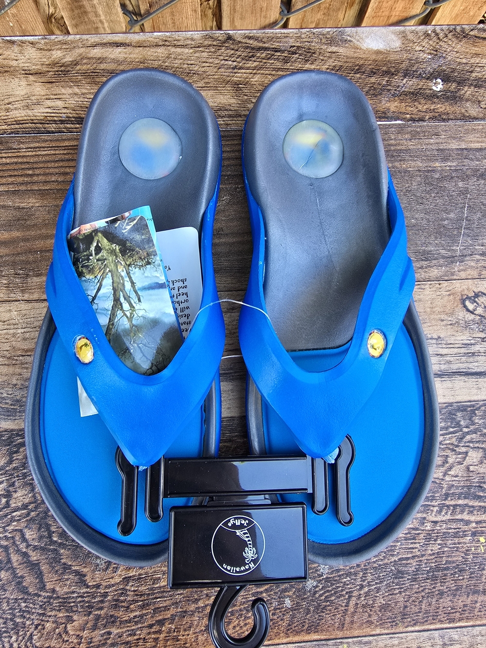 Girl's Blue Foam Flip Flops Comfortable Beach Sandals Size 5